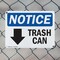 Signmission Trash Can (Down Arrow), 10 in W x Rectangle, Plastic OS-2PACK-NS-P-710-L-18722 - alternate 4